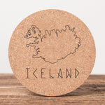 Iceland Runefont - Set of 6 Cork Coasters - Idontspeakicelandic
