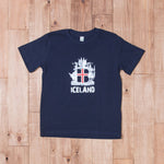Icelandic Coat of Arms - Kid's T-Shirt - Navy Blue - Idontspeakicelandic