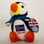 Puffin Iceland Flag and blue scarf- Medium - Plush Toys