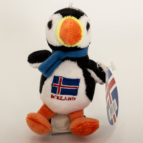 Puffin Iceland Flag and blue scarf - Keychain - Plush Toys