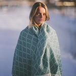 Eskimo - Quality Wool Blanket from Finland - Turquoise - Idontspeakicelandic