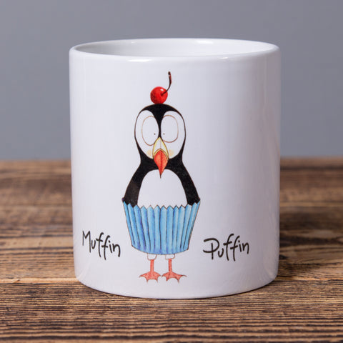 Muffin Puffin - Mmall Ceramic Mug - White - Idontspeakicelandic