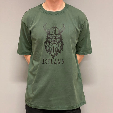 Oversized T-shirt - Viking Iceland - Stone Wash Green