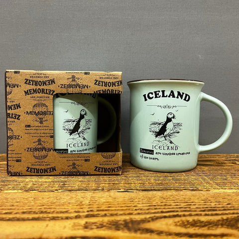 Puffin Iceland - Story Mug - Mint