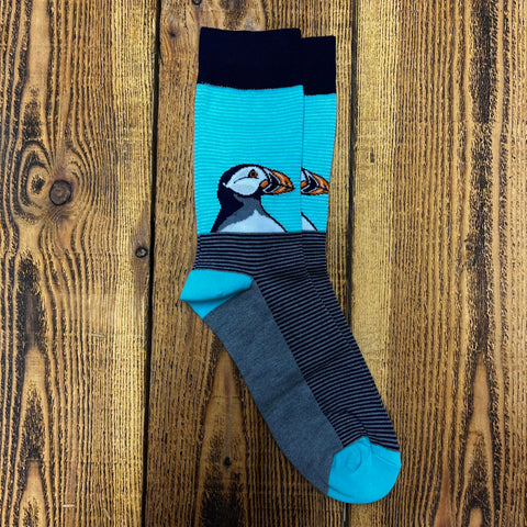 Socks - Puffin Head - Blue