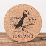 Puffin Iceland - Set of 6 Cork Coasters - Idontspeakicelandic