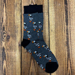 Socks - Puffin in a Sweater - Dark Grey