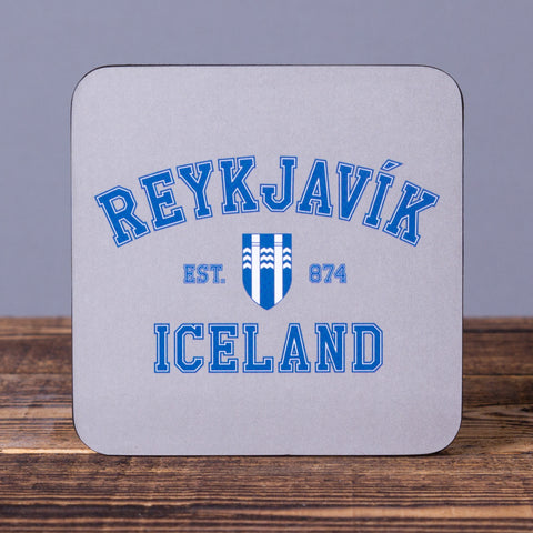 Reykjavik College - Set of 6 Cork Coasters - Idontspeakicelandic