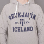 <transcy>Sweat à capuche unisexe - Reykjavik College - Melange Grey</transcy>