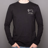 Iceland Map - Long Sleeve - Black