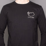 Iceland Map - Long Sleeve - Black