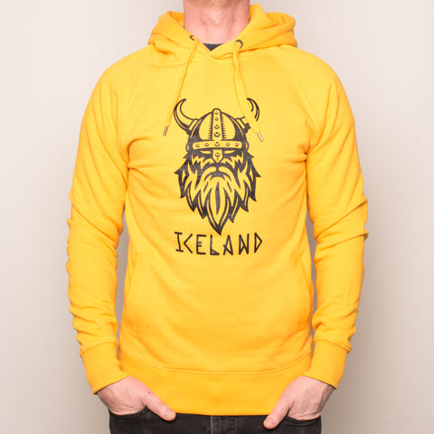 Unisex Pullover Hoody - Angry Viking - Happy Yellow - Idontspeakicelandic