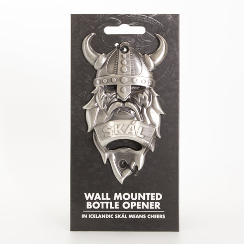 Viking Wall Mounted - Bottle Opener - Silver - Idontspeakicelandic