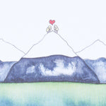 Postcard - Love Sheep Mountain - Idontspeakicelandic