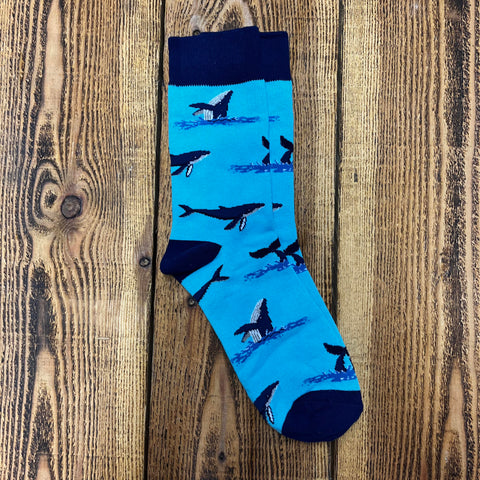 Socks - Whales - Blue