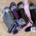 Arctic Fur Shortgloves - Ladies - Gray - Idontspeakicelandic