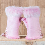 Arctic Fur Shortgloves - Ladies - Pink - Idontspeakicelandic