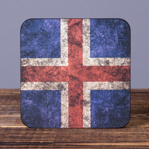 Iceland Flag - Set of 6 Cork Coasters - Idontspeakicelandic
