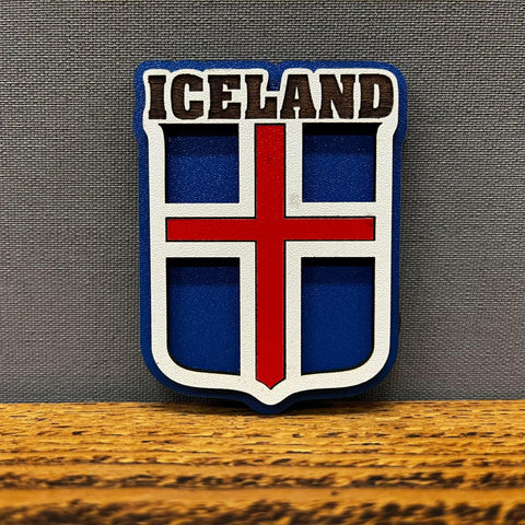 Iceland Flag - Laser Cut Layered Magnet