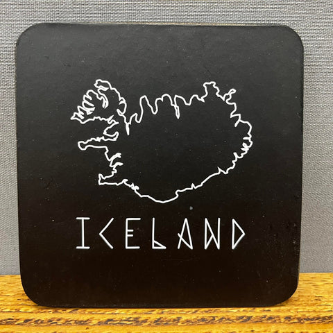 Iceland Rune Font - Set of 6 Cork Coasters