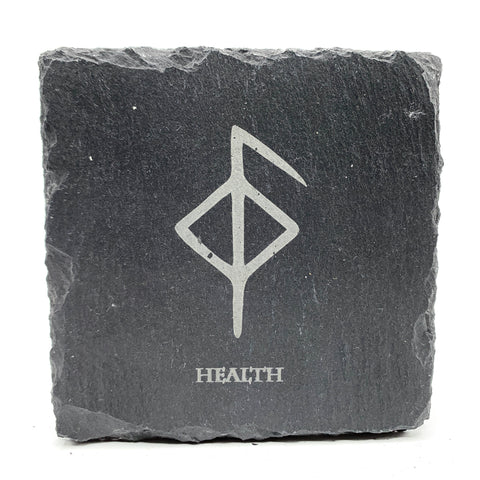 Health - Viking Rune - Slate Coaster