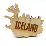 Wooden Magnet - Iceland