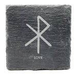 Love - Viking Rune - Slate Coaster
