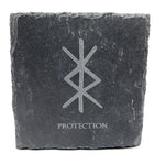 Protection - Viking Rune - Slate Coaster