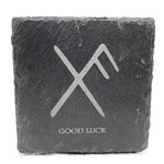Good Luck - Viking Rune - Slate Coaster