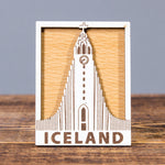 Hallgrimskirkja Church Square - Laser Cut Layered Magnet - Idontspeakicelandic