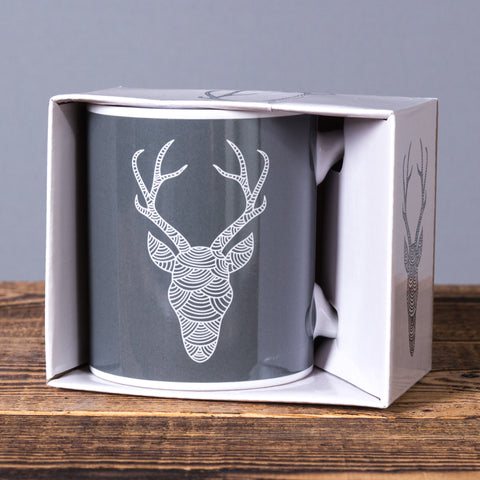 Reindeer - Mug in a box - Gray - Idontspeakicelandic