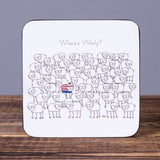 Where's Wooly - Set of 6 Cork Coasters - Idontspeakicelandic